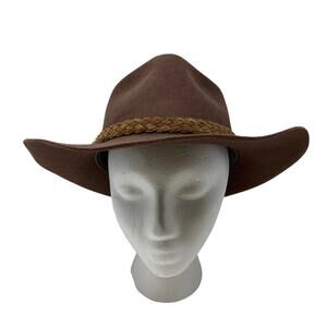 Akubra Imperial Quality Brown Felt Western Outback Hat Sz 57 Australia US 7 1/8